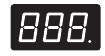 Brief '888' samen met een willekeurig getal tussen 100 en 300. Rode LED knippert met pieptonen. Groene en amberkleurige LED's branden.