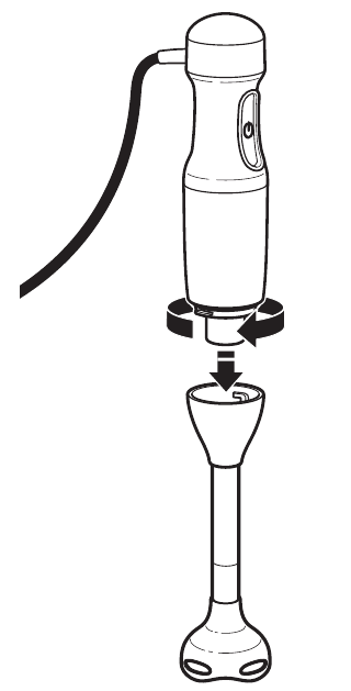 Uw staafmixer monteren - Stap 2