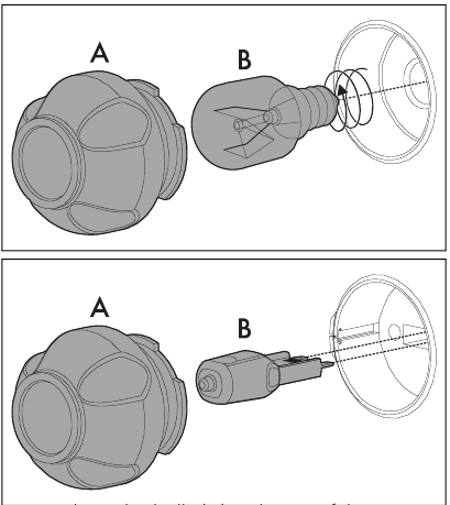 De interne lamp vervangen