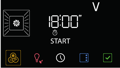 Vapor Clean cyclus instellen - Stap 2