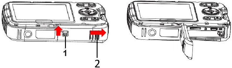 Eerste gebruik - De batterijklep openen