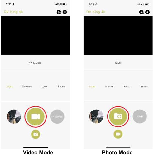 De DV King 4K-app bedienen