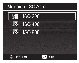 Maximale ISO Auto