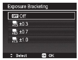 De belichtingsbracketing instellen
