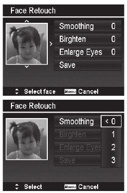 Voorbeeld van Gezichtsretouchering