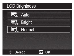 LCD-helderheid instellen