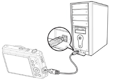 De camera aansluiten op een pc