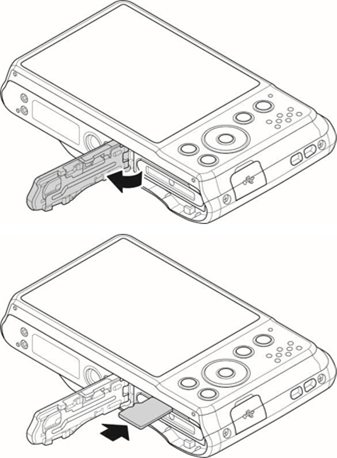Een Micro SD/SDHC/SDXC-geheugenkaart plaatsen