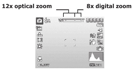 Om de digitale zoom aan te passen