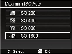 Maximale ISO Auto