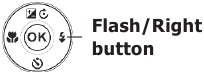 Flash/Right-knop
