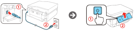 Het apparaat inschakelen en configureren