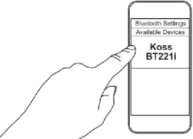 Selecteer het Koss BT221i-zendapparaat om te koppelen
