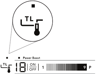 OPPERVLAKBEDIENING INSTELLEN - TempLock-indicator