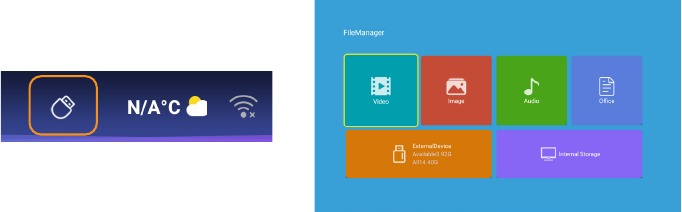 Video/ Afbeelding/ Audio/ Office afspelen in de USB-invoegmodus