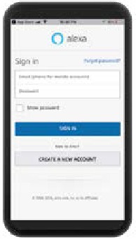 Alexa app op telefoon