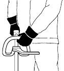 Illustratie van de juiste handpositie