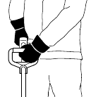 Illustratie van de verkeerde handpositie