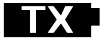 TX pictogram geeft aan dat de batterij van de draadloze buitensensor bijna leeg is