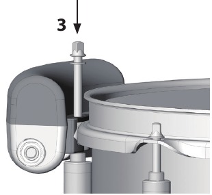 De BT-1 bevestigen aan een drumhoepel - Stap 2
