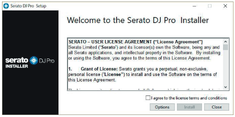 Serato licentieovereenkomst accepteren