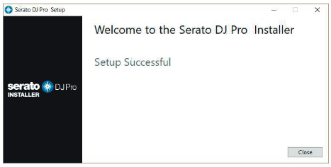 Serato installatie voltooid