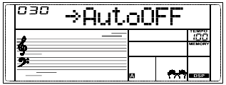 Functiemenu - Auto Off