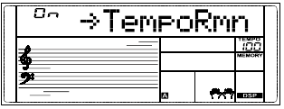 Functiemenu - Tempo Remain