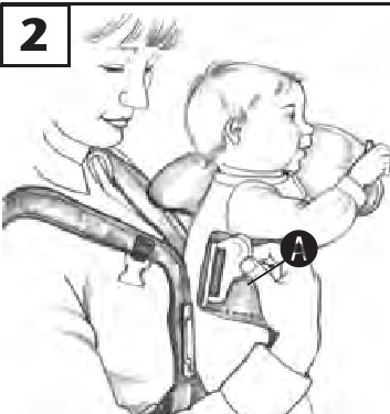 De baby in de drager plaatsen &ndash; Naar buiten gericht - Stap 2