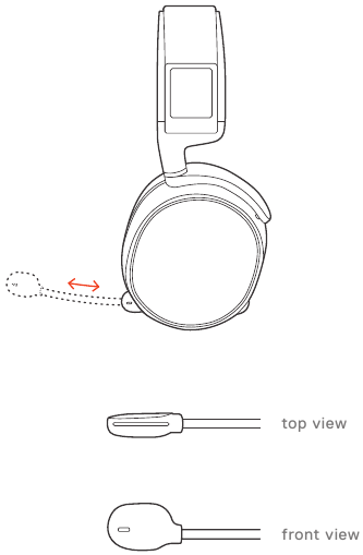 Intrekbare microfoon