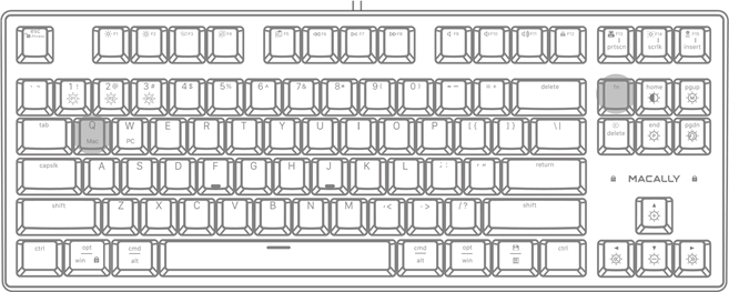 Het toetsenbord instellen voor Mac- en pc-gebruik - Stap 1