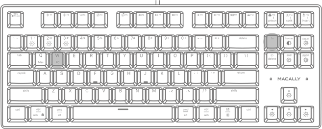Het toetsenbord instellen voor Mac- en pc-gebruik - Stap 2