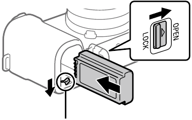 De batterij in het apparaat plaatsen