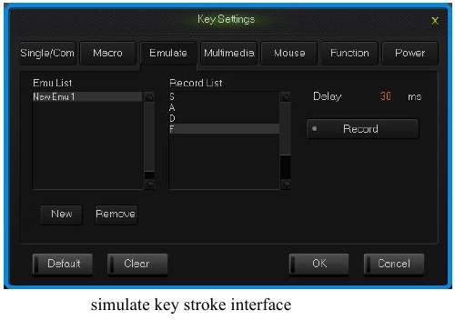 Interface voor het simuleren van een toetsaanslag