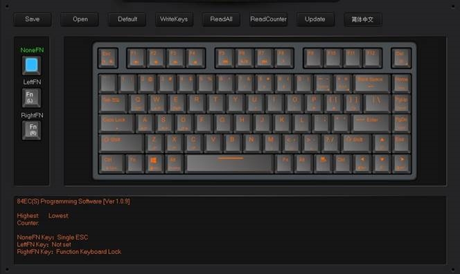 Hoofdinterface programmeersoftware