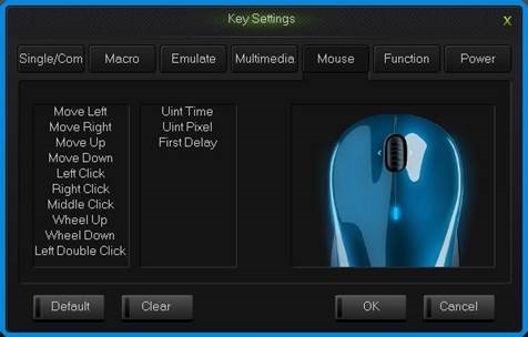 Apparaatconfiguratie - Muisinstellingen interface