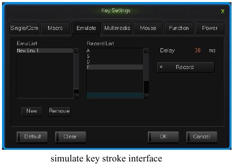Simuleer toetsaanslaginterface