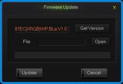 interface voor het upgraden van de toetsenbordfirmware