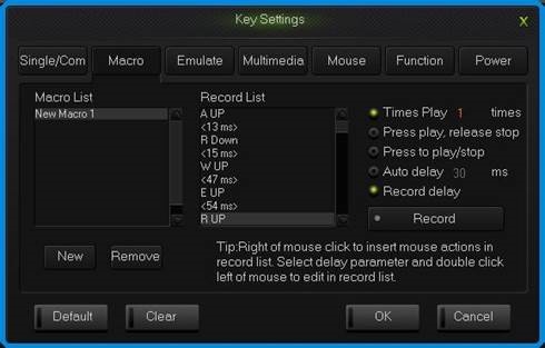 Macro definitie toets interface