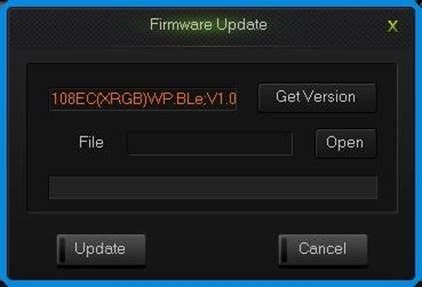Interface voor het upgraden van de toetsenbordfirmware