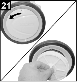 HEPA-filter openen