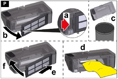 De 2-in-1-stofbak reinigen