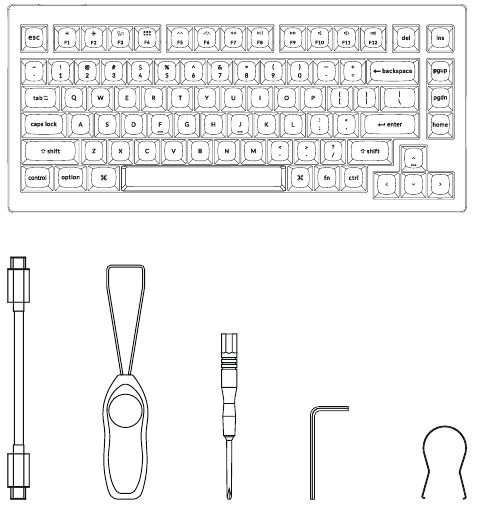 Volledig geassembleerde Keychron V1-versie