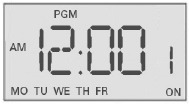 Het display toont PGM On