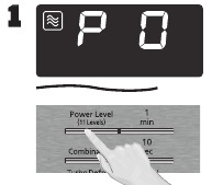 Druk 11 keer op Power Level om Warm houden te selecteren.
