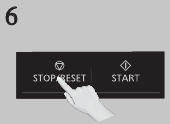 Druk op Stop om te bevestigen
