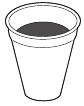 Plastic schuim bekers