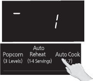 Druk op Auto Cook