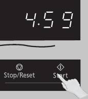De timer is ingesteld en telt af