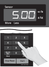 Magnetron display met ingestelde kooktijd
